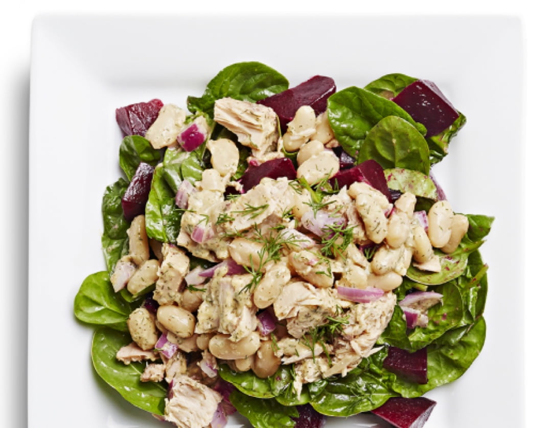 Tuna, Beet, White Bean & Dill Salad
