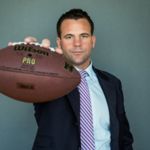 Portrait of John Cerasani, former NCAA Football Tight End.